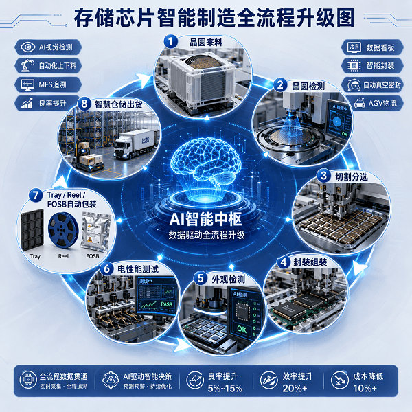 卓仓芯微智能设备 | 存储芯片智能制造的全流程升级方案